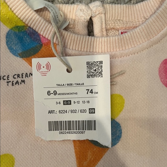 NWT Zara kids Ice Cream Print Sweatshirt (6-9 months) - Picture 2 of 3